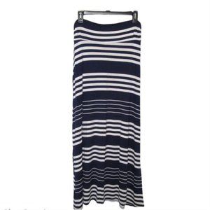Tiffany & Grey Maxi Skirt, Striped Navy/White